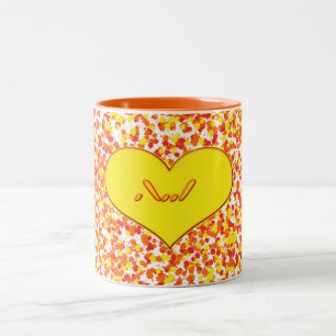 ASL-I Liebe Sie mit Herz von Shirley Taylor Zweifarbige Tasse