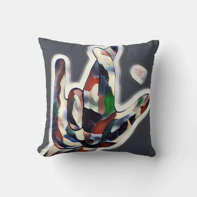 ASL I Liebe Sie mit Highlights Kissen (Vorderseite)