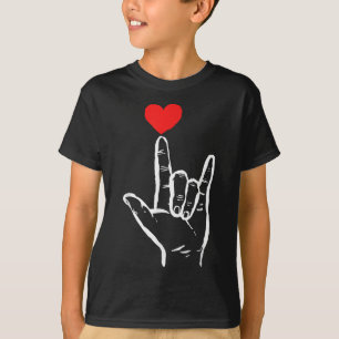 Asl I Liebe You Hand Heart American Sign Language T-Shirt