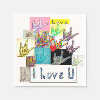 ASL I Liebe You Medley Serviette
