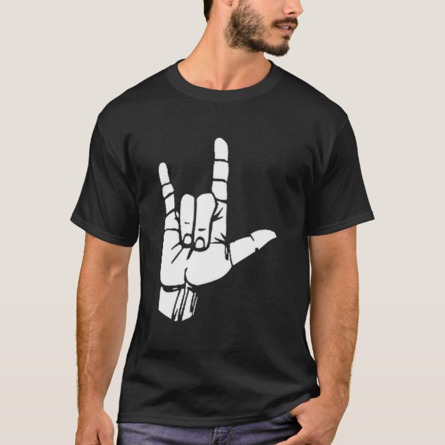 Asl I Love You Gift American Sign Language Tee Pre (Vorderseite)