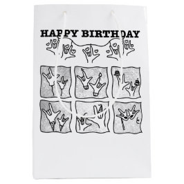 ASL ILY Obsession - Happy Birthday! Mittlere Geschenktüte