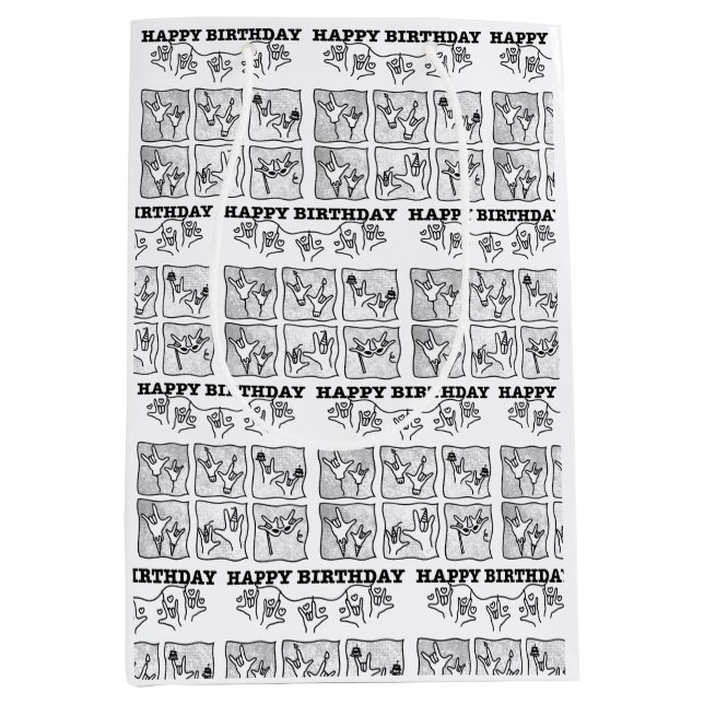 ASL ILY Obsession - Happy Birthday!  Mittlere Geschenktüte (Vorderseite)