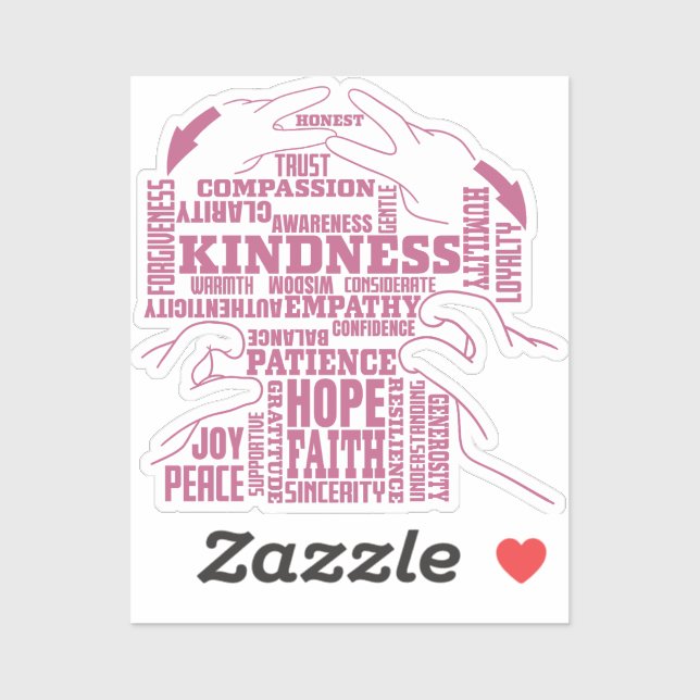 ASL - Innere Schönheit - Deaf Culture "Vee Vee Des Aufkleber (Blatt)