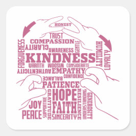 ASL - Innere Schönheit - Deaf Culture "Vee Vee Des Quadratischer Aufkleber