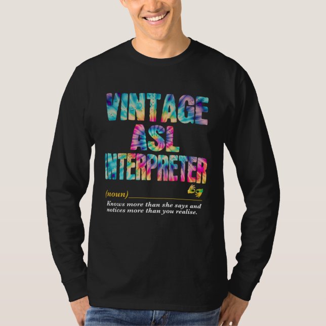 ASL Interpreter Appreciation Week Back to School T-Shirt (Vorderseite)