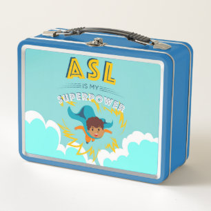 ASL ist meine Supermacht Metall Brotdose