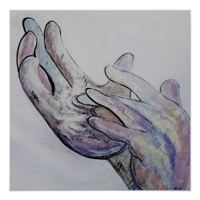 ASL Jesus Denim Coloring Poster (Vorderseite)