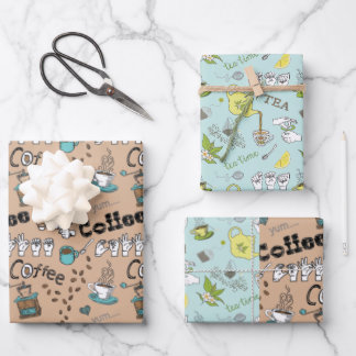 ASL Kaffee & Tee Geschenkpapier Set