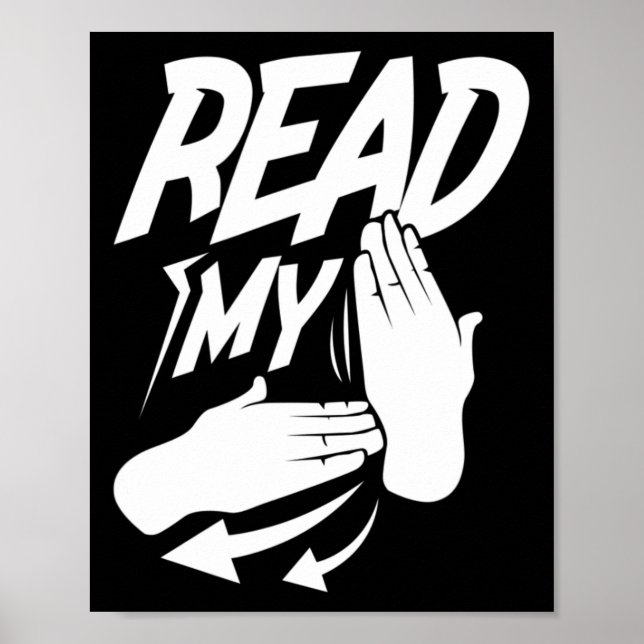 ASL las My Hand Deaf American Sign Language Poster (Vorne)