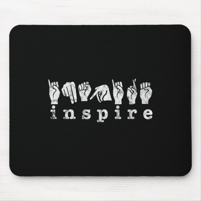 ASL Lehrer American Sign Language Deaf Awareness Mousepad (Vorne)