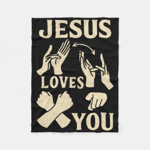 Asl-Lehrer Amerikanische Gebärdensprache Christlic Fleecedecke