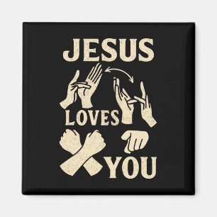 Asl-Lehrer Amerikanische Gebärdensprache Christlic Magnet
