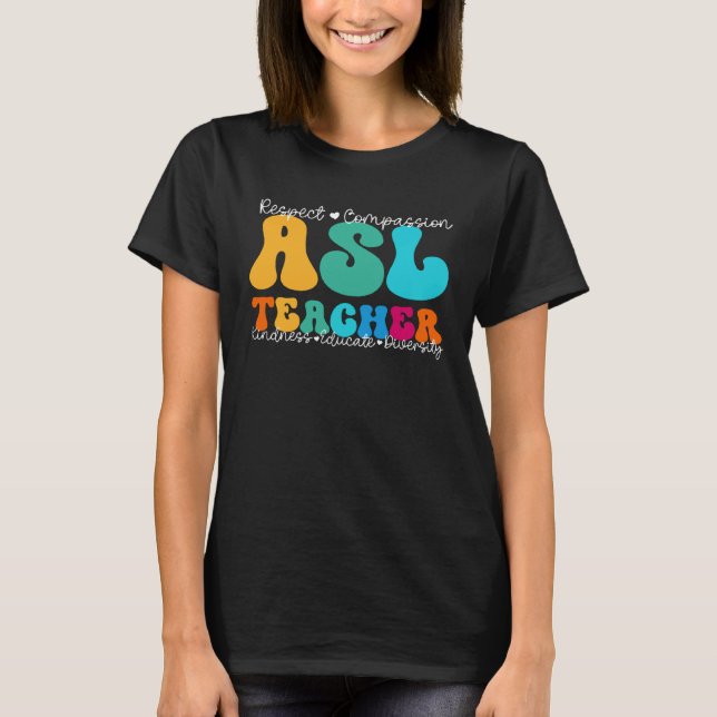 ASL Lehrerwertungswoche Zurück zur Schule T-Shirt (Vorderseite)
