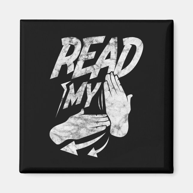 ASL Lest My Hand Deaf American Sign Language Disto Magnet (Vorne)