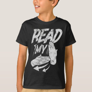 ASL Lest My Hand Deaf American Sign Language Disto T-Shirt