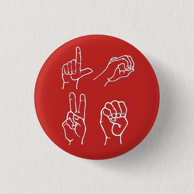 Asl-Liebe-Button Button (Vorderseite)