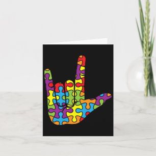 Asl Liebe Gebärdensprache - Autistisches Puzzle Au Karte