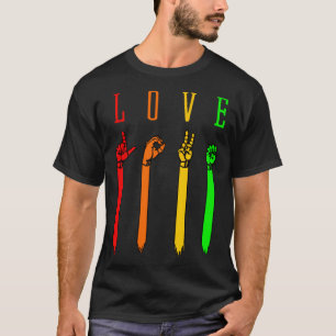 ASL Liebe Gebärdensprache Hand Sprechen Lehrer Int T-Shirt