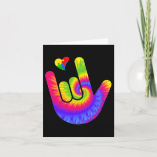 Asl Liebe Gebärdensprache Handautismus Bewusstsein Karte