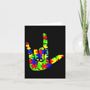 Asl Liebe Hand Gebärdensprache Puzzle Autismus Awa Karte