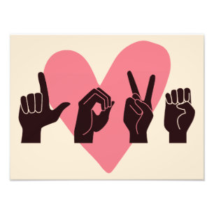 ASL Liebe IV - Valentinstag Fotodruck