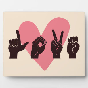 ASL Liebe IV - Valentinstag Fotoplatte