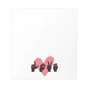 ASL Liebe IV - Valentinstag Notizblock