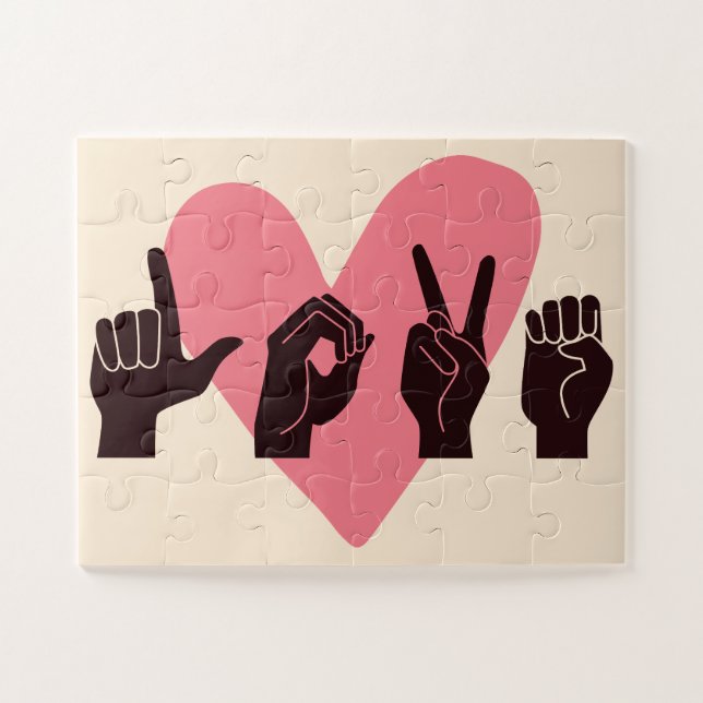 ASL Liebe IV - Valentinstag Puzzle (Horizontal)