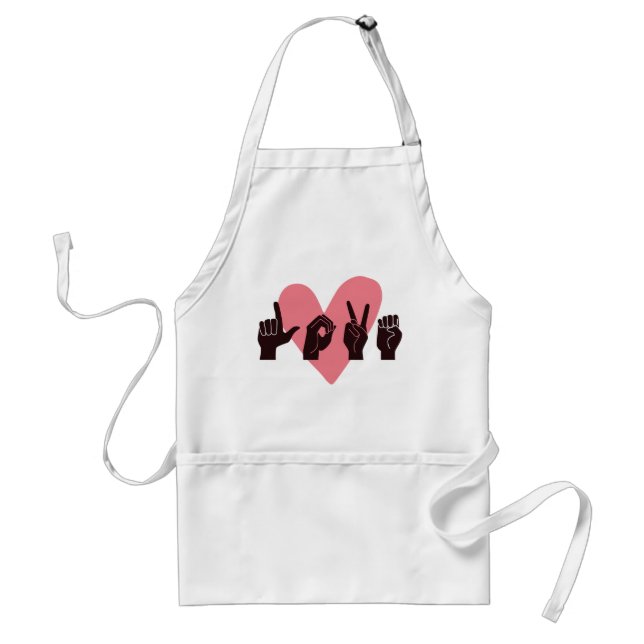 ASL Liebe IV - Valentinstag Schürze (Vorne)
