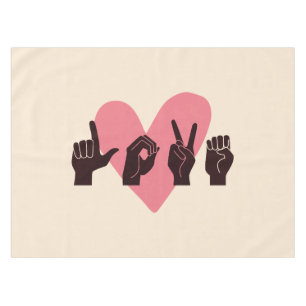 ASL Liebe IV - Valentinstag Tischdecke