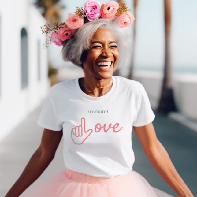 ASL Liebe Rosa und Grau T-Shirt (Von Creator hochgeladen)