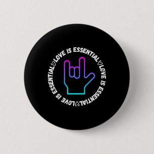 ASL Liebe Schild Behinderung Bewusstsein Button