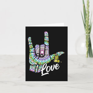ASL Liebe Sie geben Gebärdensprache Butterfly Deaf Karte