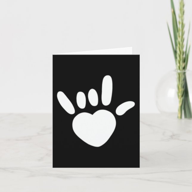 ASL Liebe Sign American Sign Language Deawarenes Karte (Vorderseite)