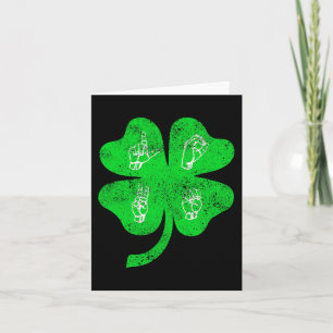 ASL Liebe Sign Language St Patrick's Day Deaf Awar Karte
