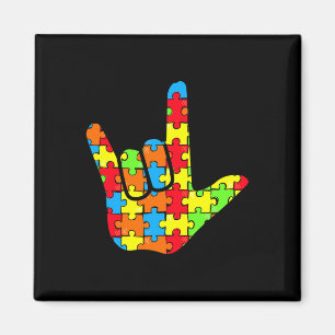 ASL Liebe Signage Language Autismus Geschenkgutsch Magnet