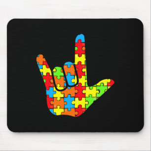 ASL Liebe Signage Language Autismus Geschenkgutsch Mousepad