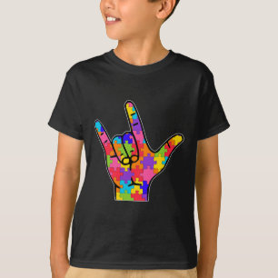 ASL Liebe Signage Language Autismus Geschenkgutsch T-Shirt