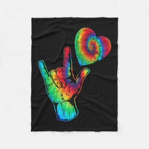 ASL Liebe Signage Language Autismus Sensibilisieru Fleecedecke