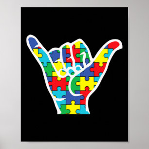 Asl Liebe signieren Hand Autismus Sensibilisierung Poster