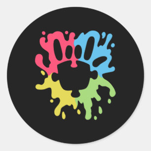 ASL Liebe Signieren Non-verbal Autismus Unterstütz Runder Aufkleber