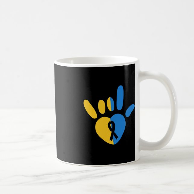 ASL Liebe Signieren Non-verbal Down Syndrome Aware Kaffeetasse (Rechts)