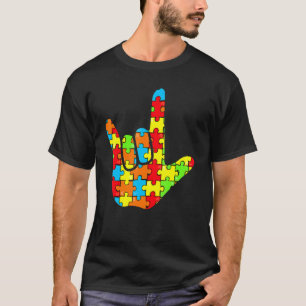 ASL Liebe signierte Sprachautismus gibt Aufklärung T-Shirt