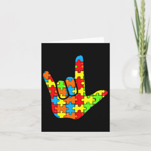 Asl Liebe signierter Autismus Geschenkgutschrift Karte