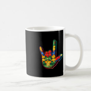 ASL Liebe Signing Language Autismus Awareness Supp Kaffeetasse