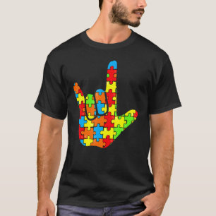 ASL Liebe Signing Language Autismus Awareness Supp T-Shirt