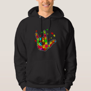 Asl Liebe Signsprache Autismus Funny Awareness Sup Hoodie