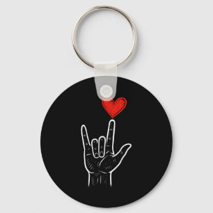 Asl Liebeshandzeichen Herz Valentinstag Männer Fra Schlüsselanhänger