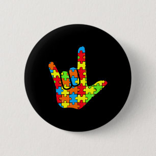Asl Liebessprachliche Gebärdensprache Autism Gesch Button